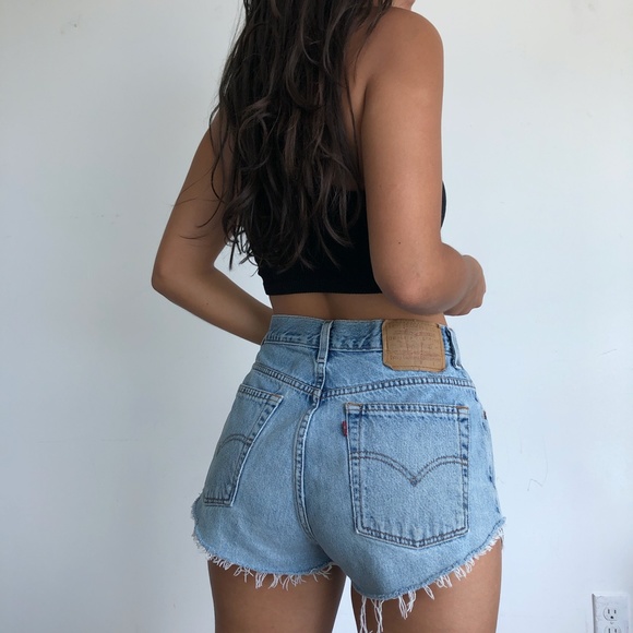 Vintage Levi’s high waist denim cutoff shorts